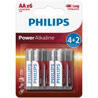 Philips power alkaline pilha lr6p6bp/10