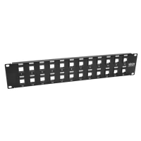 Tripp Lite 24-port 2u Rack-mount Unshielded Blank Keystone/multimedia Patch Panel, Rj45 Ethernet, Usb, Hdmi, Cat5e/6 - Painel de Corre��o - Preto - 2u - 19 - 24 Portas