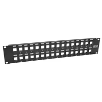 Tripp Lite 32-port 2u Rack-mount Unshielded Blank Keystone/multimedia Patch Panel, Rj45 Ethernet, Usb, Hdmi, Cat5e/6 - Painel de Corre��o - Preto - 2u - 19 - 32 Portas