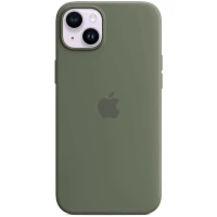 Apple- Tampa Posterior Para telemóvel- Compatibilidade Magsafe- Silicone- Azeitona- Para Iphone 14 Plus