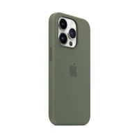 Apple- Tampa Posterior Para telemóvel- Compatibilidade Magsafe- Silicone- Azeitona- Para Iphone 14 pro