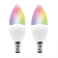 METRONIC PACK 2 LAMPADAS INTELIGENTE LED RGB WI-FI E14 de 5 W (PACK de de 2)