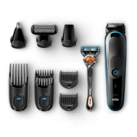 Braun Multigroomer 81679636 aparador de barba Molhado & Seco Preto, Azul