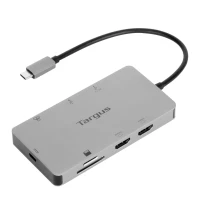 TARGUS DOCK 4K USB - C 2XHDMI 1XRJ45 2XUSB3 CREADER PD100W