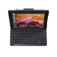 Logitech SLIM FOLIO with Integrated Bluetooth Keyboard for iPad (5th and 6th generation) Carbono, Preto QWERTY Italiano