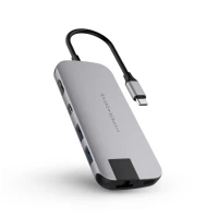 HYPERDRIVE SLIM 8- IN- 1 HUB- ESTAÇÃO de ENGATE- USB- C- HDMI, MINI DP- GIGE