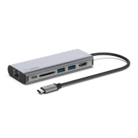 Belkin AVC008BTSGY HUB de Interface USB 3.2 GEN 1 (3.1 GEN 1) TYPE-C 5000 Mbit/s Preto, Cinzento