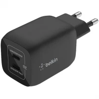 Belkin Boost Charge pro - Adaptador de Alimenta��o - Tecnologia pps - 65 Watt - 3.25 a - Fast Charge, pd 3.0 - 2 Conectores de Sa�da (24 pin Usb-c) - Preto