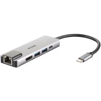 D-LINK HUB USB-C 5 em 1 com HDMI/ETHERNET
