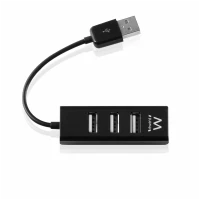 EWENT HUB USB2.0 4 PORT BLACK