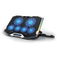 EWENT NOTEBOOK COOLING 15.6 #34; 6X FANS LCD DISPLAY LED RGB HUB 4PORT