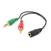 Ewent ec1642 cabo de áudio 0,15 m 3.5mm 2 x 3.5mm preto, verde, vermelho