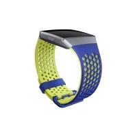 Fitbit FB-164SBBUS Banda Azul, Amarelo Alumínio, Elastómetro