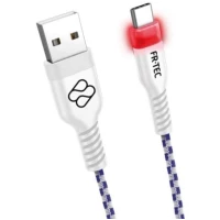 Cable USB 2.0 Premium LED Para PS5/ USB TIPO-C Macho - USB Macho/ 3M/ Blanc