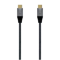 Cable usb 2.0 Tipo-c Aisens A107-0628 5a 100w/ usb Tipo-c Macho - usb Tipo-c Macho/ 1m/ Gris