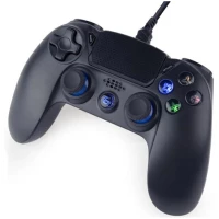Gembird Mando de Juego CON Vibraci��n CON Cable Para Playstation 4 O PC, Negro